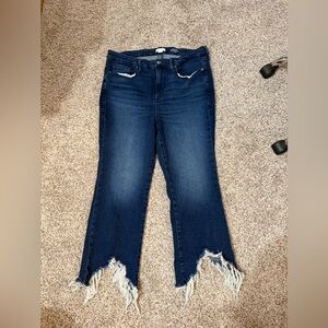Good American Good Legs Crop Mini Boot Jeans size 18